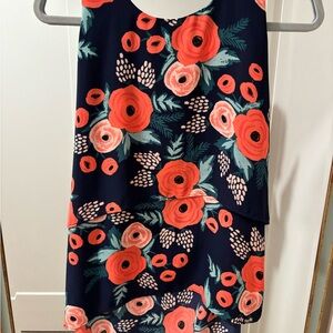 Paper Crown x Rifle Paper Co. Tiered Floral Sleeveless Blouse